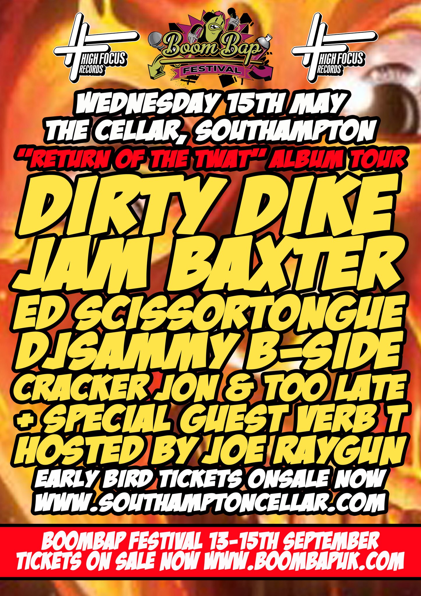 Dirty Dike 'Return Of The Twat' Album tour feat Jam Baxter, Ed