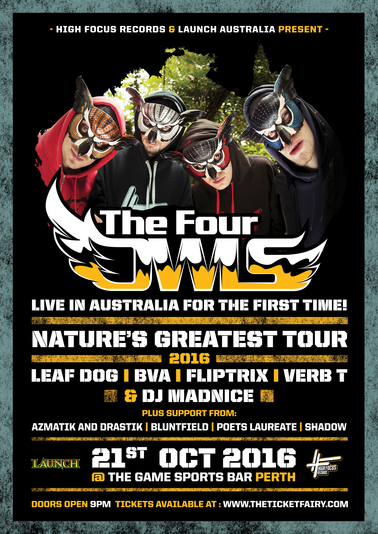 The Four Owls Live The Game Sports Bar, Perth, Australia Official