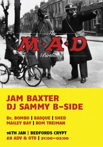 Jam Baxter & DJ Sammy B-Side Live @ MAD, The Crypt, Bedford