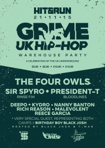 The Four Owls Live @ Hit & Run, Warehous Party, Dolphin Club, Manchester