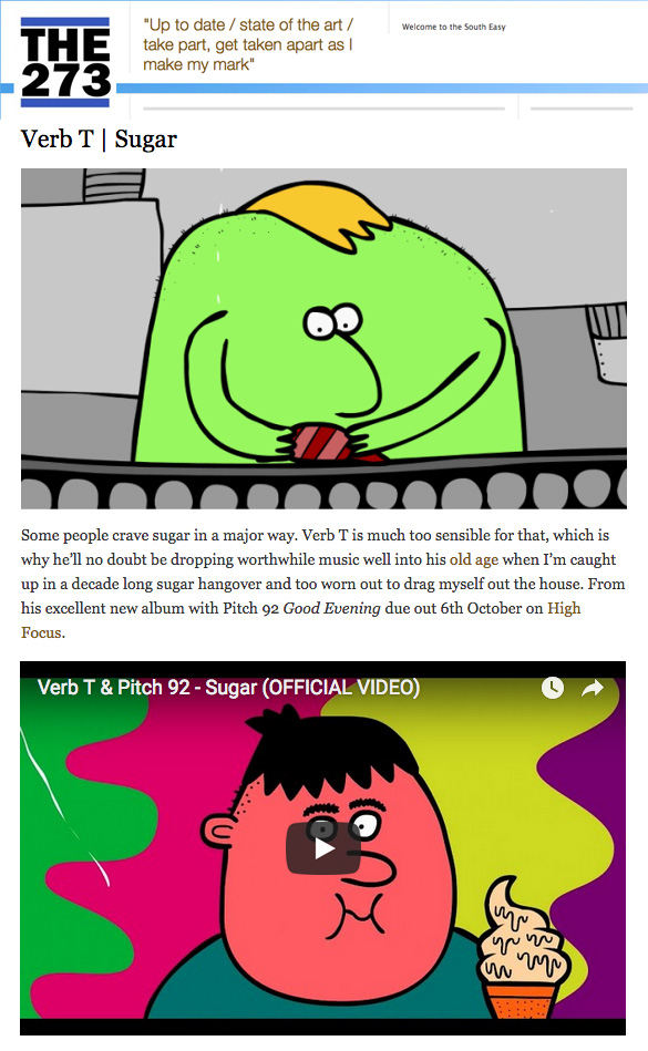 Verb T & Pitch 92 'Sugar' Featured On The 273 Official site of High Focus Records