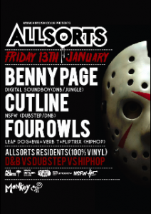 The Four Owls - Live on the 13th of January at Allsorts @ Monkey, Swansea