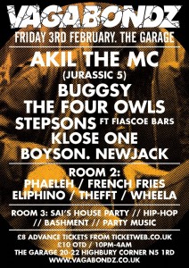 Full High Focus Records Showcase supporting Akil The MC from Jurassic 5 @ The Garage, London