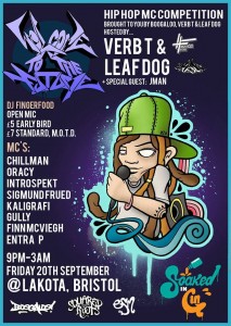 Welcome To The Future Hip Hop Competition hosted by Verb T & Leaf Dog @ Lakota, Bristol
