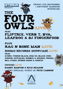 The Four Owls & Rag N Bone Man live @ Antwerp Mansion, Manchester
