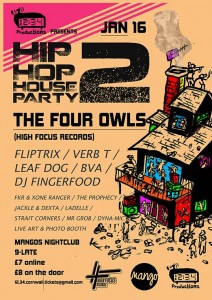 The Four Owls & DJ Fingerfood LIVE @ Mango Tangos, 5-7 Church street, Falmouth