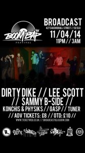 Dirty Dike, Lee Scott & DJ Sammy B-Side Live @ Boom Bap Warm Up, Broadcast, Glasgow