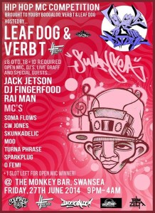 Verb T & Leaf Dog Live @ The Monkey Bar, Swansea 