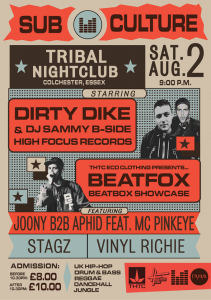 Dirty Dike & DJ Sammy B-Side Live @ Sub Culture, Colchester, Essex