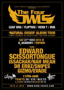 The Four Owls, Edward Scissortongue, DJ Madnice Live @ O2 Academy Oxford