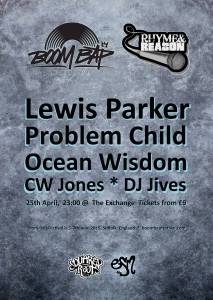 25th of April 2015 - Ocean Wisdom Live @ Rhyme And Reason, The Exchange, Bristol