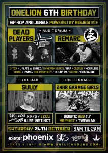 Dead Players Live @ OneLion Sound 6th Birthday, [...]
</p>
</body></html>